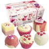 BRUBAKER 6 Handmade "Blossom & Hearts" Spa Bath Bombs Bath Melts Bath Truffles - All Natural Vegan, Organic Shea Butter, Cocoa Butter and Olive Oil Moisturize Dry Skin