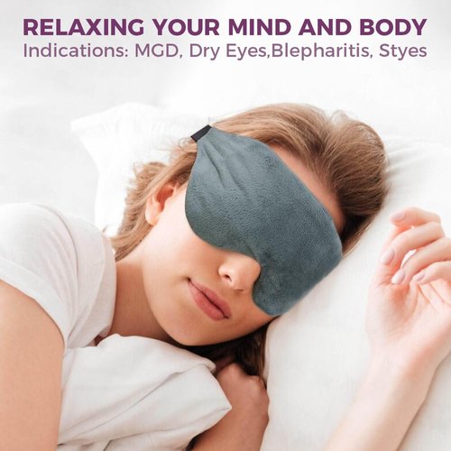 Aroma Season Microwave Activated Warm Eye Compress for Dry Eyes, Heated Eye Masks for Dry Eyes, Moist Heat Delivers Warm Compress for Blepharitis, Stye