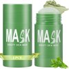 FAIRYTALESPACE 2 Pack Green Clay Mask, Green Tea Cleansing Stick Mask, Blackhead Removal, Deep Pore Cleansing, Moisturizing, Skin Tightening for All Skin Types Men and Women