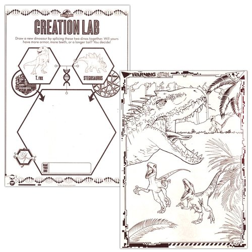 Jurassic World Coloring Book Set with Stickers and Posters (3 Books)