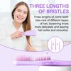 RHOS Hair Brush for Women,Men and Kids-Detangler Brush for Curly,Thick,Short,Thin Hair,Wet Dry Detangling Hair Brush for Smoothing,Anti Breakage-Hair Brush without Ball Tips(Purple)