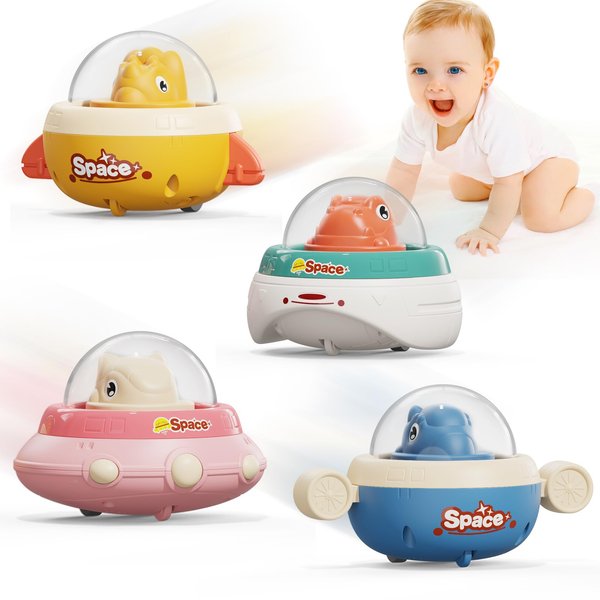 NUMBERFUN Dinosaur Toy Cars for Toddlers 1-3,4Pack Press and Go Cars Toys for Ages 0-2,1 Year Old Boy Toys Dino Car,Stocking Stuffers Gifts for Baby Toddler,1st Birthday Gifts for 1 Year Old Boy