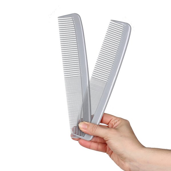 Styling Gear #303 Wide Tooth Comb Hair Detangling Comb Styling For Women, Men, Hair Stylists, Hair Comb, Wide Teeth Combs Fine Tooth Clipper Combs. 2 Piece (Gray)