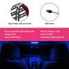 Sylvil Car LED Strip Light, 24 LEDs RGB Neon Interior Atmosphere Lights, 12V Under Dash Ambient Night Light, USB Port Auto Interior Decorative Lamp, Universal Car Accessories (Blue)