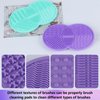 2 Pcs Silicone Make Up Brush Cleaning Mat, Makeup Brush Cleaner Mats, Portable Washing Tool with Suction Cup for Makeup Cosmetic Brushes