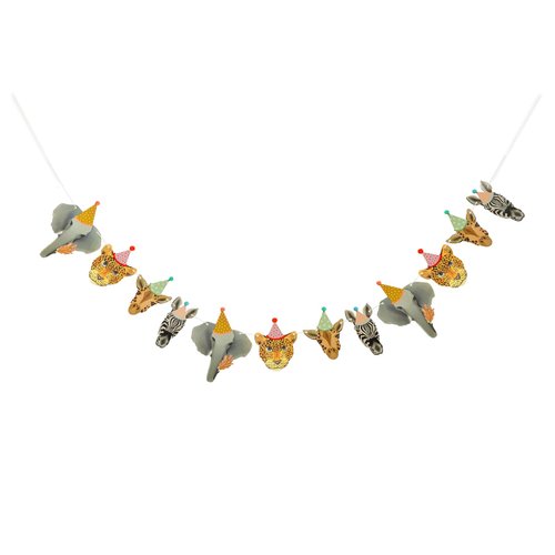 Jungle Safari Animals Party Decorations,Wild Animal Birthday Party Banner,Zoo Birthday Party Decorations,Animal Theme 1st Birthday Party Bunting Garland,Wild One Baby Shower Supplies,Woodland Animal Theme Decorations