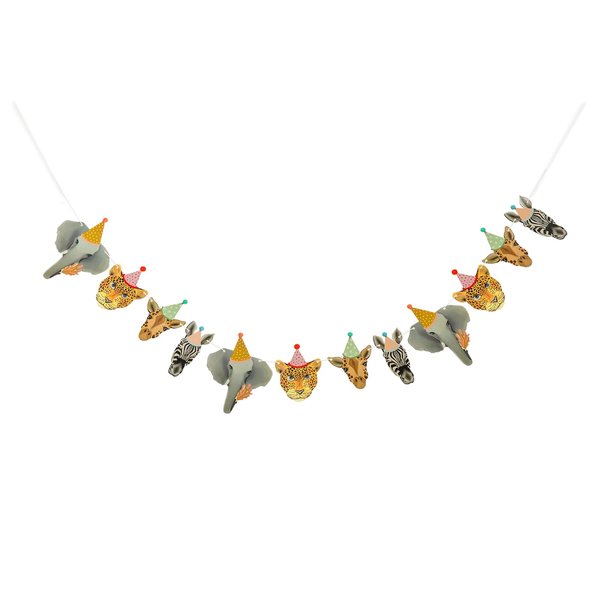 Jungle Safari Animals Party Decorations,Wild Animal Birthday Party Banner,Zoo Birthday Party Decorations,Animal Theme 1st Birthday Party Bunting Garland,Wild One Baby Shower Supplies,Woodland Animal Theme Decorations