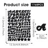 Classicseali 1768PCS 15 Sheets Letter Decals,0.5 inch Cursive Letter Stickers,Self-Adhesive Vinyl Black Letters Sticker, Handwritten Letters for Mailbox, Windows, Doors, Cars, Scrapbooks
