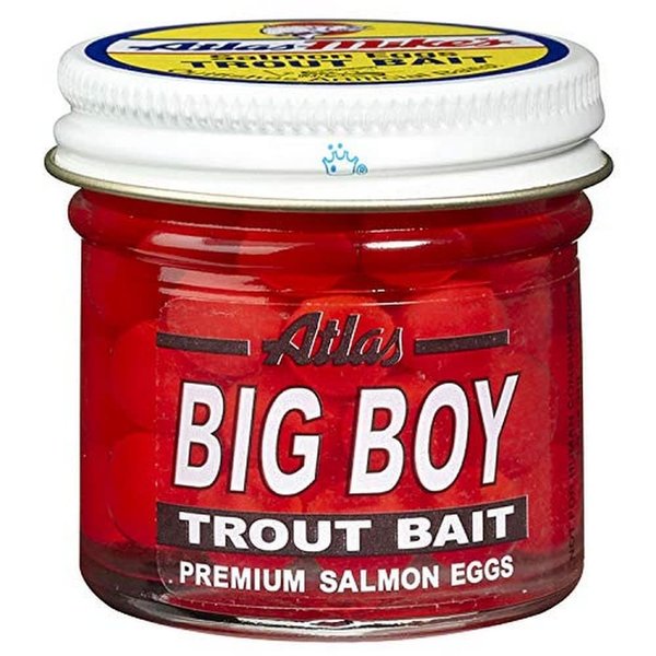 Atlas Fishing Bait Big Boy Salmon Eggs (Red)