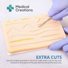 Medical Creations Suture Practice Kit with Suturing Video Series by Board-Certified Surgeon and Ebook Training Guide - Silicone Suturing Pad with Tool Kit - for Any Student in The Medical Field