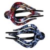 Yusier 2pcs Heart Duckbill Clip French Curved Flat Hair Clip Non-Slip Barrettes for Thick Hair Bun Hair Clip Unique Hair Accessories for Women (Rock Texture)