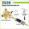 Universal 2520 Shower Valve Kit - Brass Pressure-Balancing Valve and Cartridge, Rough-In for Tub and Shower, Compatible with 1222, 1225, 1200 Cartridges - 1/2-Inch CC Connections, Durable Brass