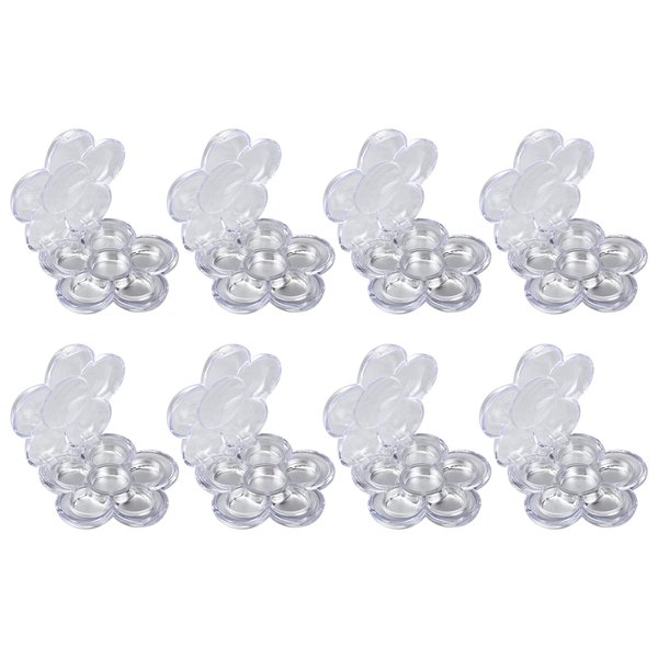 Beaupretty 8PCS Clear Empty Eyeshadow Palette Makeup Organizer Eyeshadow Storage Box Case Lipstick Pigment Palette Tray
