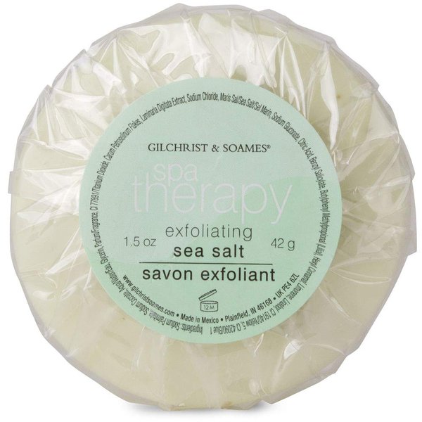 Spa Therapy Gilchrist & Soames Soap 1.5oz/42g Round Exfoliating Sea Salt - Pleat Wrap Soaps set of 6