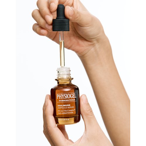 Physiogel Scienceuticals Dailimune Ampoule Vitamin C Face Serum Strengthens Skin Barrier Antioxidant, Moisturizing, Brightening, Soothing & Hydrating Serum Vitamin E & B5 Skincare Face Essence