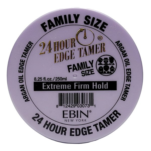 24 Hour Edge Tamer, Extreme Firm Hold, 8.25Oz - No Flaking, White Residue-Free, Shine & Smooth Texture, Enriched with Argan Oil & Castor Oil, Healthy Hair Styling Gel, Strong Hold, Perfect Edges