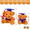 Sumind 6 Pieces Graduation Bears Class of 2024 Graduation Plush Bears Bulk Stuffed Animal Bears with Cap for Kindergarten Primary School College High School Party Favors(Blue)