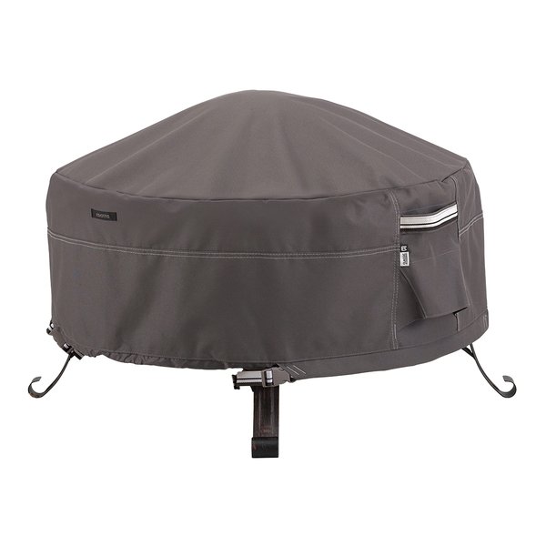 Classic Accessories Ravenna Water-Resistant 36 Inch Round Fire Pit Cover, Outdoor Firepit Cover