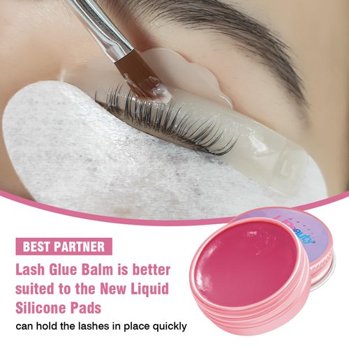 Libeauty Eyelash Lift Rods, 12Piece Lash Glue Wax for Eyelash Perm with Reusable Lash Lift Ribbon Salon Grade Liquid Silicone Eyelash Curler Tools