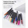 Rainbow Colorful Matte Liquid Eyeliner Neon Bright Colors Eyeliner Pencil Pigmented Waterproof Long Lasting No Fading Gel UV Glow Eye Liner Christmas Makeup Gift Kit for Wome (Liquid Eyeliner, Wine Red)