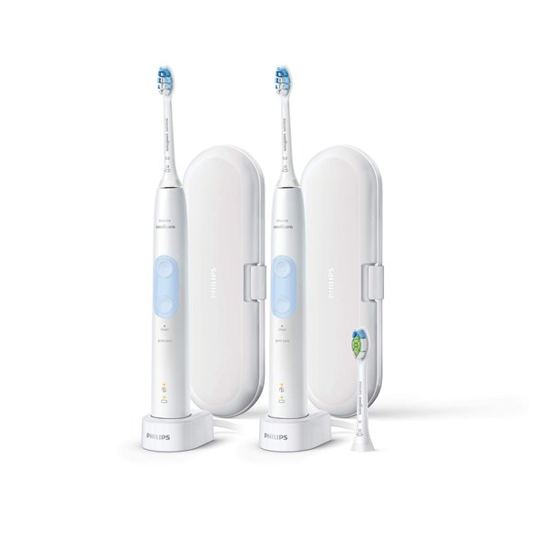 Sonicare Protective Clean Rechargeable Toothbrushes 2 Handless 3 Brush Heads & 2 Travel Case & 2 Chargers