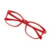 VisionGlobal Blue Light Blocking Glasses for Women, Anti Eyestrain, Computer Reading, TV Glasses, Stylish Square Frame, Anti Glare(Red,+4.00 Magnification)