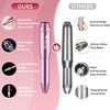 Alety Electric Nail Drill Kit, Portable Electric Nail File for Acrylic Gel Nails, Professional Nail Drill Machine Efile Manicure Pedicure Tools with Iridescent Nail Drill Bits for Home Salon Use