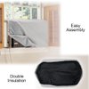 Indoor Air Conditioner Cover Window AC Unit Cover with Drawstring Double Insulation for Inside(25"x17"x3.5")