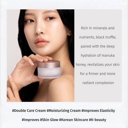 Soidam Lifting Cream with Black Truffle&Manuka Honey - 1.69 fl. oz (50ml), Radiance&Elasticity Boosting Moisturizer from Shea Butter&Bakuchiol, Skin Rejuvenation&Firmness, Korean Skincare, KBeauty