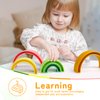 MCGMITT Rainbow Stacker Toy, Silicone Rainbow Stacking Toy, Rainbow Building Blocks, Kids and Toddler Stacking Toy, Rainbow Decor Toys, Helps Kids Develop Hand-Eye Coordination, 5 Layers