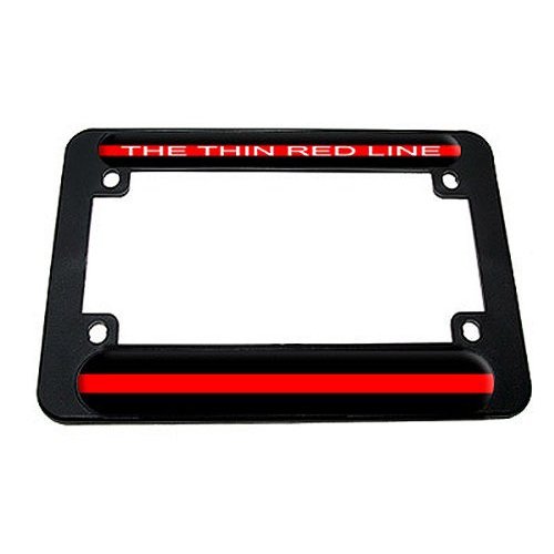 Thin Red Line - Firefighter Motorcycle License Plate Tag Frame