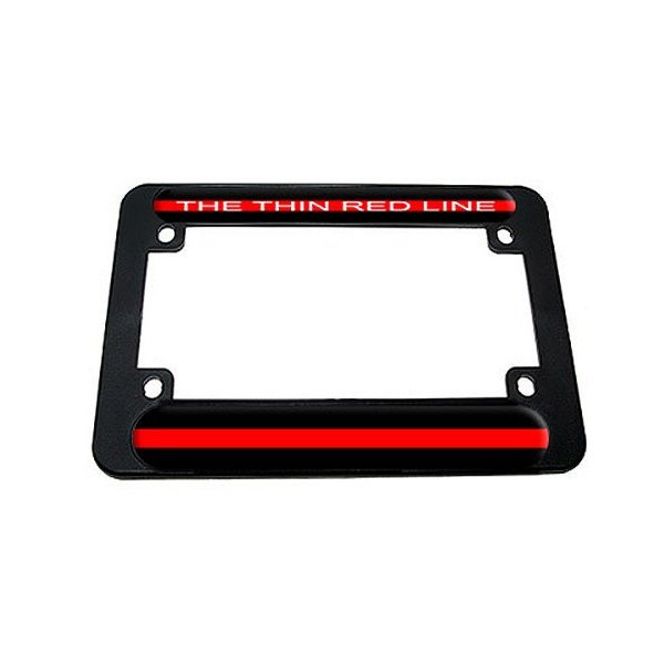 Thin Red Line - Firefighter Motorcycle License Plate Tag Frame