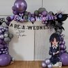 Wednesday Theme Party Banner Decorations, Glitter Full of Mondays Be a Wednesday Party Banner for Kids Birthday Party Decorations Gothic Birthday Banner for Wednesday Party Girls Cool Party Supplies