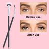 INENK 2PCS Lage Mascara Fan Brush, Lash Wand Brush Fan for Natural Lifted Effects and Enhance Lower Lashes, Synthetic Fibre Smooth Application No Smearing Clumping, Easy to Use
