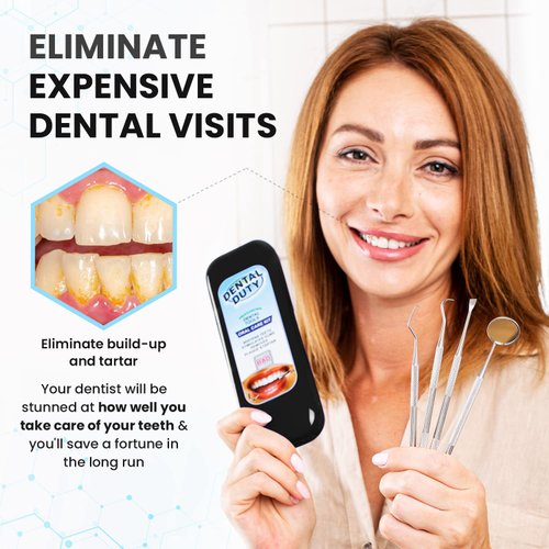 Dental Hygiene Kit - Calculus & Plaque Remover Dental Tool Set - Stainless Steel Tarter Scraper, Tooth Pick, and Mouth Mirror - Dentist Instrument Set for Teeth Cleaning (Blackl)