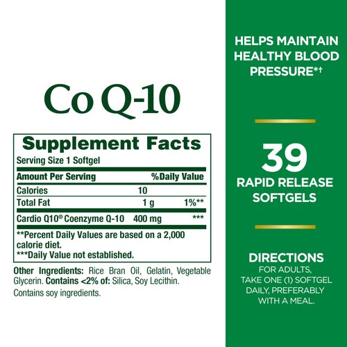 Natures Bounty Co Q-10 400mg, 39 Rapid Release Softgels