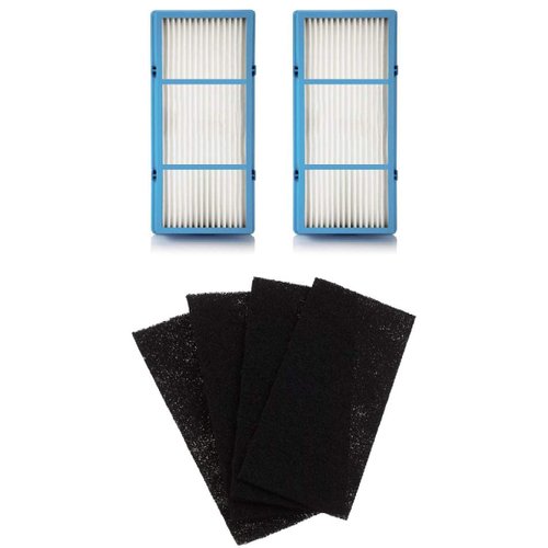 Nispira Total Air True HEPA Air Filter Replacement Carbon Compatible with Holmes AER1 Total Air Purifier HAPF30AT - 1.37” x 10” x 4.62” (2 HEPA Filters + 4 Carbon Filters)