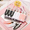 KANPRINCESS 21PCS No Crease Hair Clip, No Bend Hair Clips For Women, Creaseless Hair Clips For Makeup Application and Hair Styling Clips, Makeup Hair Clips For Hair Salon (7 Black, 7 White, 7 Pink)