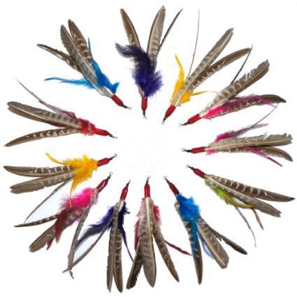 Go Cat Da Bird “Super Refill” 12-Pack (Genuine Guinea Feathers)