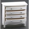 Classics by Handley Dollhouse Miniature Chest of Drawers (White)