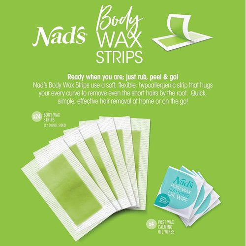 Nads Hair Removal Strips 24 Count For Body (3 Pack)