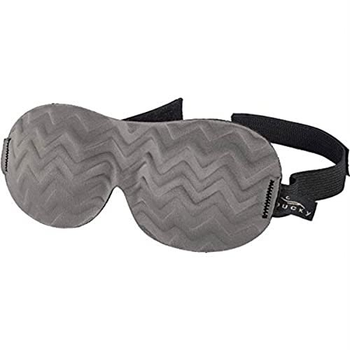 7.75" Gray Textured Chevron Adjustable Unisex Sleeping Mask