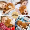 Cuckool Warmable Bull Cow Stuffed Animals, Microwavable Stuffed Animals Heating Pad for Cramps, Pain Stress Relief, Heatable Coolable Lavender Scented Plush Toys for Anxiety, Women Kids Bedtime