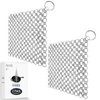 2Pack Cast Iron Cleaner Chain Mail Scrubber, 5x5 Skillet Scrub Brush for Pre-Seasoned Pan Pot, Stainless Steel Chain Link Cleaning Clean Metal Dutch Ovens Waffle Grills & Griddle Pan Easily, by Herda