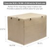 X-ZONE PET Double Door Dog Crate Cover - Polyester Pet Kennel Cover (Fits 24 30 36 42 48 inches Wire Crate) (30Inch, Tan)