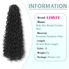 LIYATE Goddess Box Braids Crochet Hair for Women 24 Inch 7 Packs Black Bohemian Crochet Braids with Curly Ends Boho Box Braid Crochet Hair Extensions, 1B