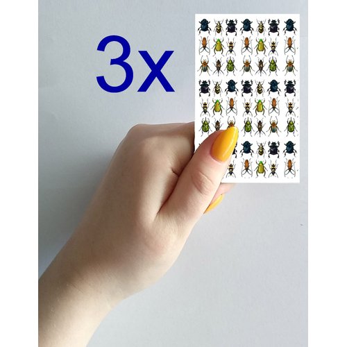 Nail Stickers Decal Transfers (5 Sheets) FLONZNAIL Bugs Vintage Illustration