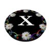 Cell Phone Pop Out Holder,Black White Daisy Flower Letter X PopSockets Grip and Stand for Phones and Tablets