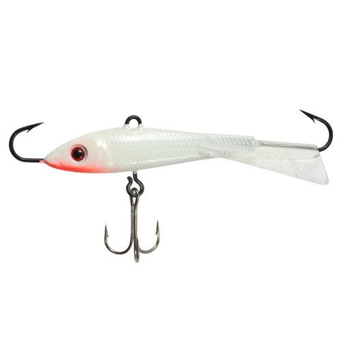 Northland Fishing Tackle Puppet Minnow Darting Fishing and Ice Fishing Lure for Walleye, Pike, Trout, and Panfish, Glo White, 5/16 Oz, 1/Cd