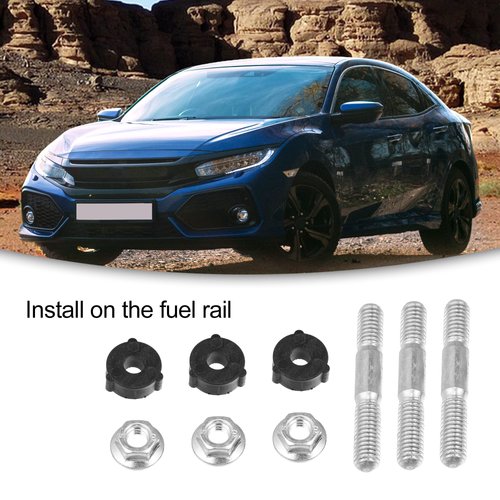 ACROPIX Fuel Rail Hardware Kit Fit for Honda Civic - Pack of 1 Silver Tone